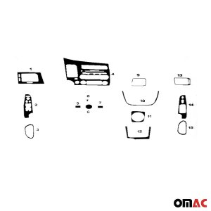 Honda Civic Dashboard Kit - Omac - 15 Pcs. - Wooden - '06-'11